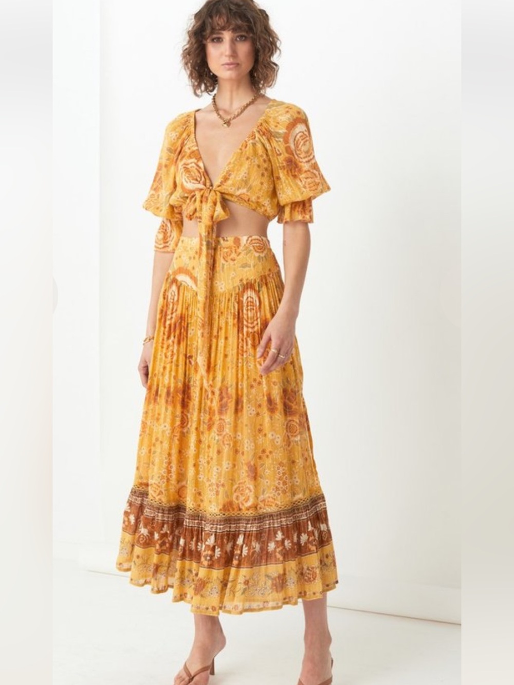 Spell Mystic Maxi Skirt Sunflower
